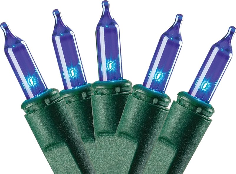 LGT INCD MINI BLUE GRN-WR 50CT