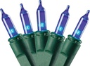 LGT INCD MINI BLUE GRN-WR 50CT