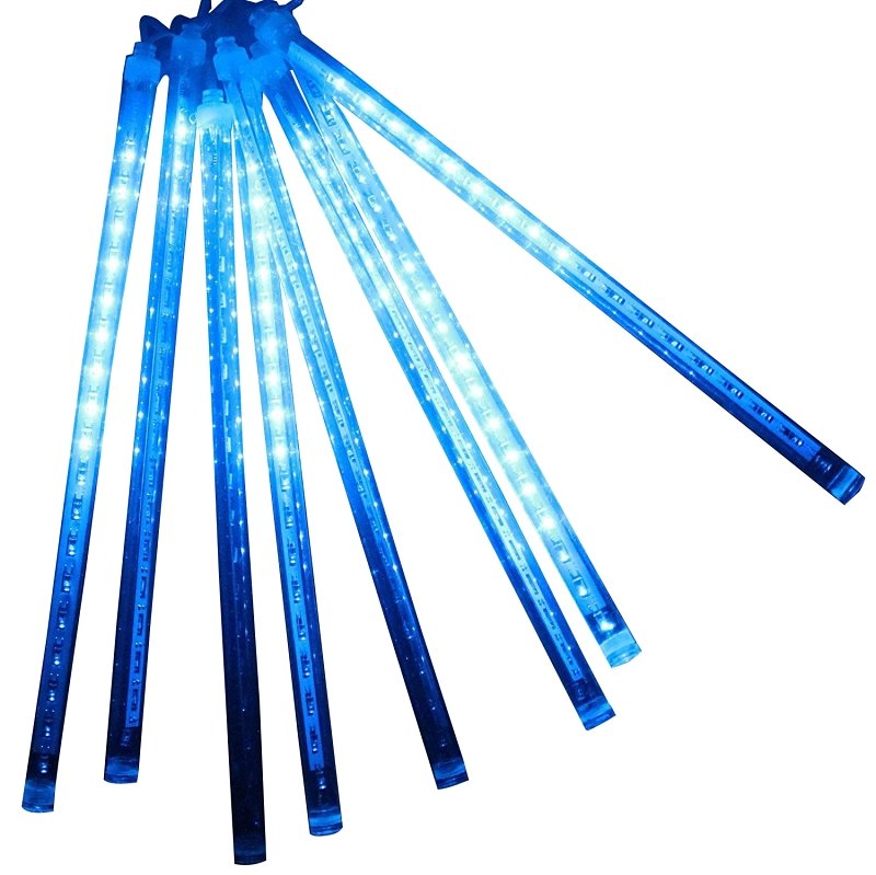 LIGHT LED METEOR 8 PIECE BLUE 