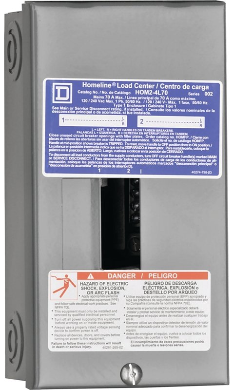 LOADCNTR MAIN LUG HOM INDR 70A