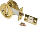 LOCK POCKET DOOR PRIVACY BRASS