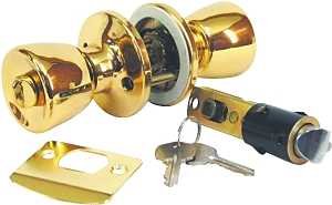 LOCKSET ENTRANCE BRASS        
