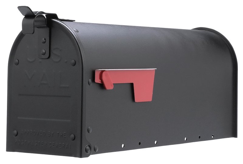 MAILBOX ALUMINUM MATTE BLK    