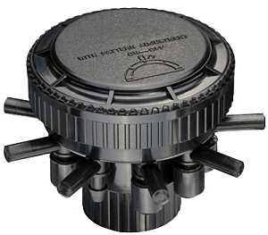 MANIFOLD 9-PORT BLACK 1/2IN   