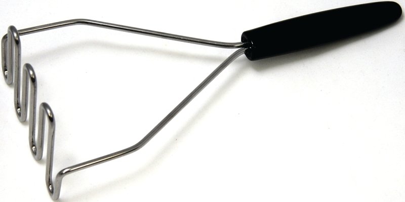 MASHER WIRE CHROME BLK HNDL   