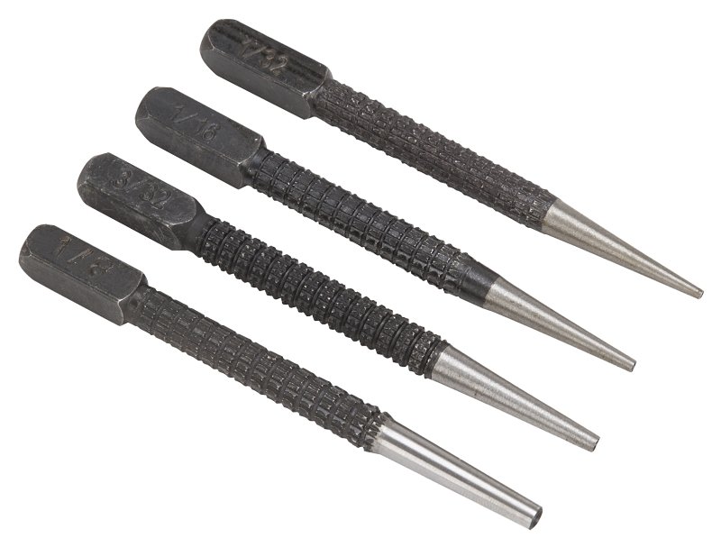NAIL PUNCH SET 4PC            