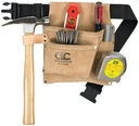 NAIL/TOOL BAG 3 POCKET LEATHER