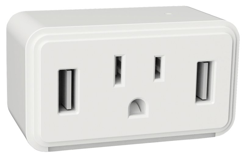 NTLT CUBE OUTLET 2USB LED A/O 