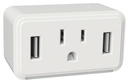 NTLT CUBE OUTLET 2USB LED A/O 
