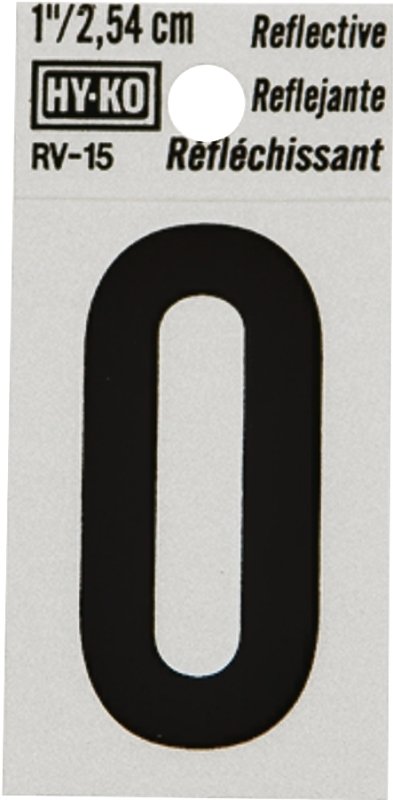 NUMBER HOUSE 0 1IN REFL BLK   
