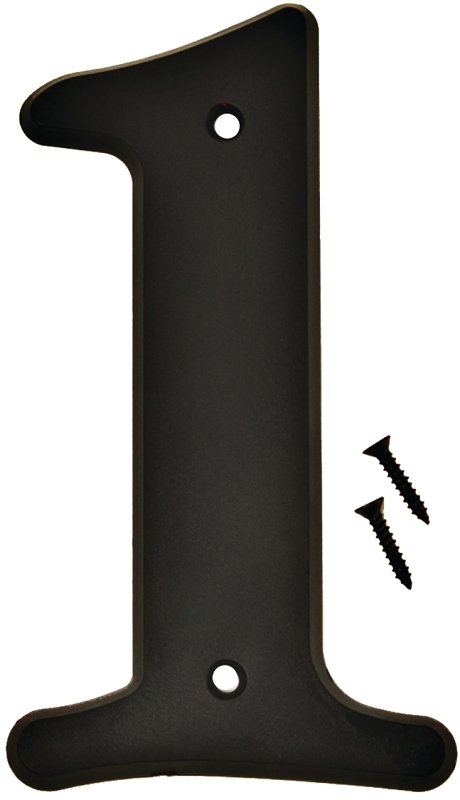 NUMBER HOUSE 1 PLASTIC 6IN BLK