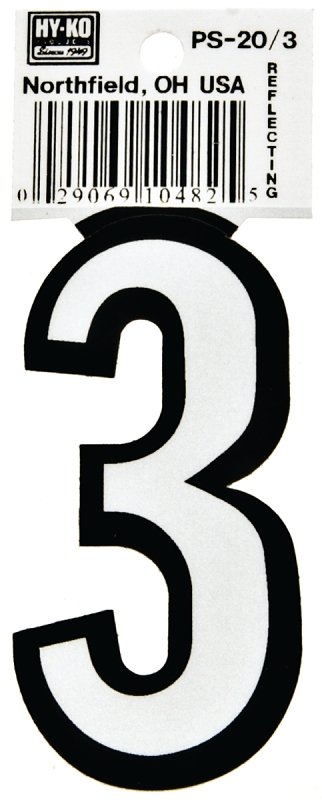 NUMBER HOUSE 3 3-1/4IN REFL   