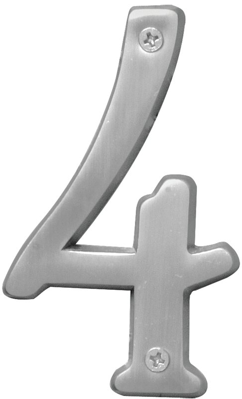 NUMBER HOUSE 4 SB 4IN SAT NKL 