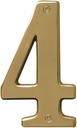 NUMBER HOUSE 4 SB 5IN POL BRS 