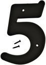 NUMBER HOUSE 5 PLASTIC 6IN BLK