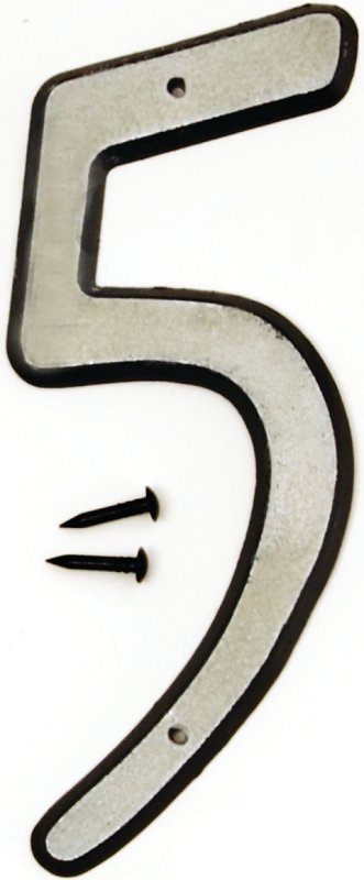NUMBER HOUSE 5 PLST 4IN REFLEC