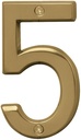 NUMBER HOUSE 5 SB 4IN POL BRS 