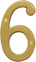 NUMBER HOUSE 6 SB 4IN BRSH BR 