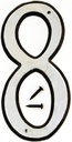 NUMBER HOUSE 8 PLST 4IN REFLEC