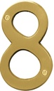 NUMBER HOUSE 8 SB 4IN BRSH BR 