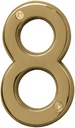 NUMBER HOUSE 8 SB 4IN POL BRS 