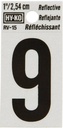 NUMBER HOUSE 9 1IN REFL BLK   
