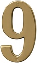 NUMBER HOUSE 9 SB 5IN POL BRS 