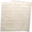 NUMBER/LETTER SET 1IN VNYL WHT