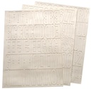 NUMBER/LETTER SET 2IN VNYL WHT