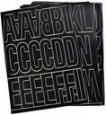 NUMBER/LETTER SET 3IN VNYL BLK