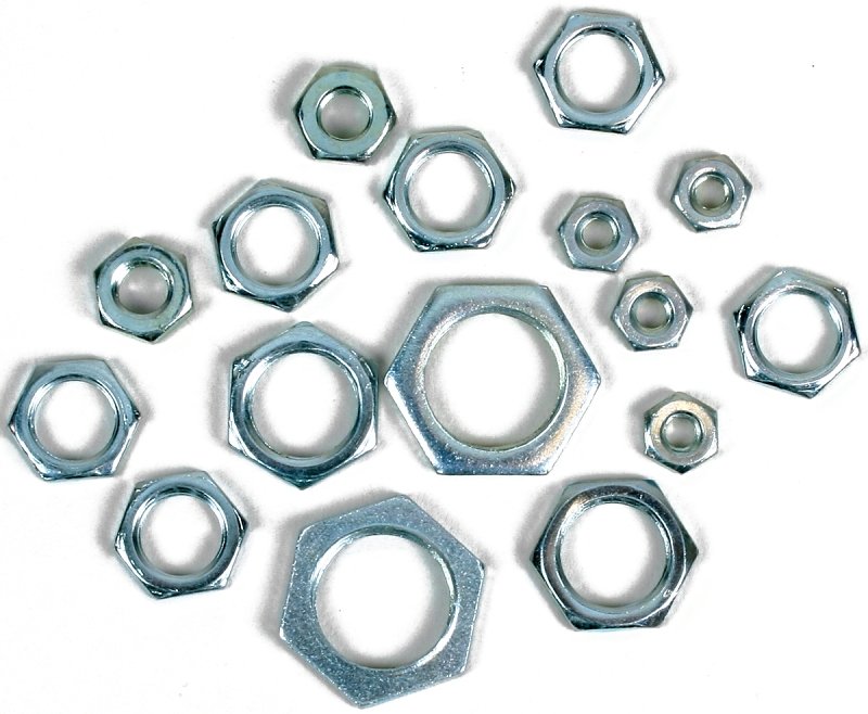 NUT HEX STEEL ASSORTED PACK/16