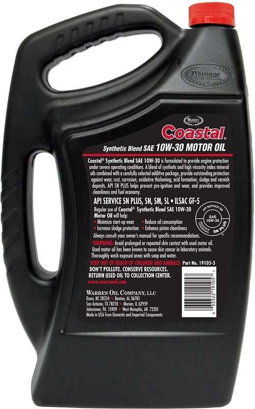 OIL SYNTHETIC BLEND 10W30 5 QT