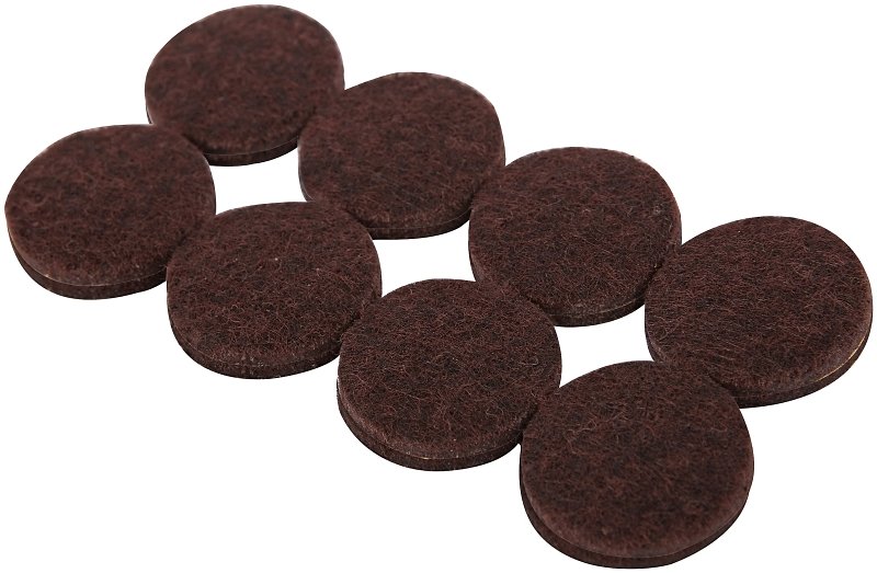 PAD FURNITURE FELT BROWN 1IN  