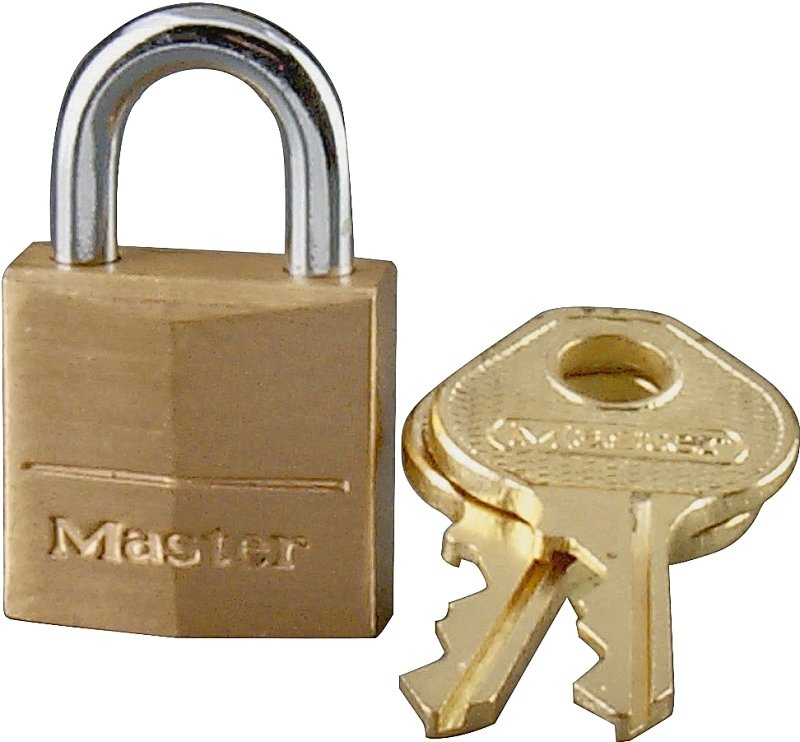 PADLOCK BRS KD VRTCLR 7/16IN  