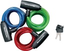PADLOCK CABLE BLU/GRN/RED 6FT 