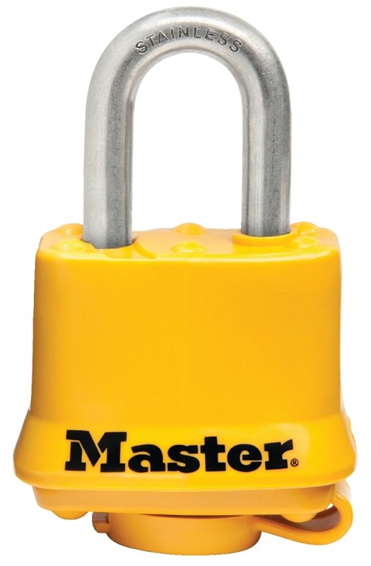 PADLOCK YELO COVER 1-9/16IN   