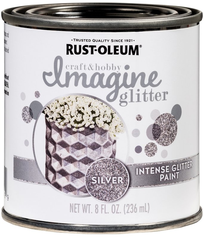 PAINT INTENSE GLITTER SLVR 8OZ