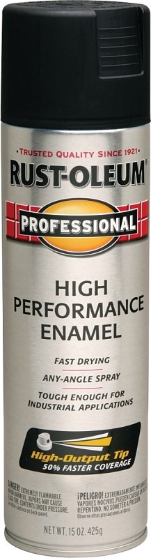 PAINT SPRAY FLAT BLACK 15OZ   
