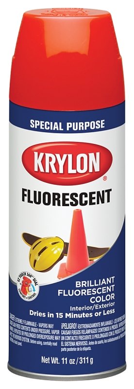 PAINT SPRAY FLOU RED ORNG 11OZ