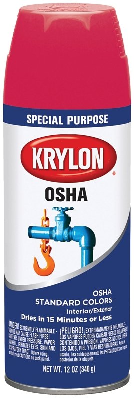 PAINT SPRAY OSHA SFTY RED 12OZ