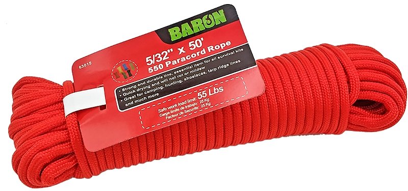 PARACORD 550 ASSRT 5/32INX50FT