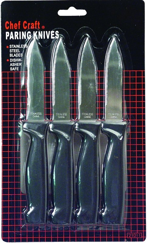 PARING KNIVES WHT HNDL 4PC    