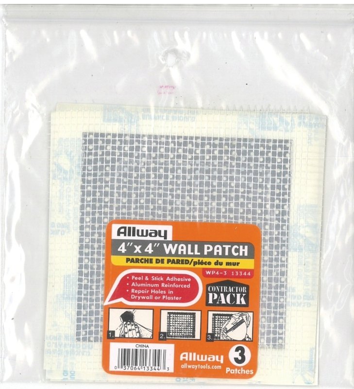 PATCH REPAIR DRYWALL 4X4IN 3PK