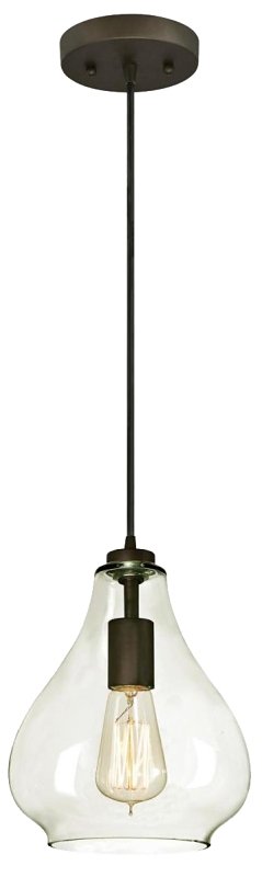 PENDANT MINI ORB W/CLR GLS 1LT