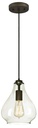 PENDANT MINI ORB W/CLR GLS 1LT