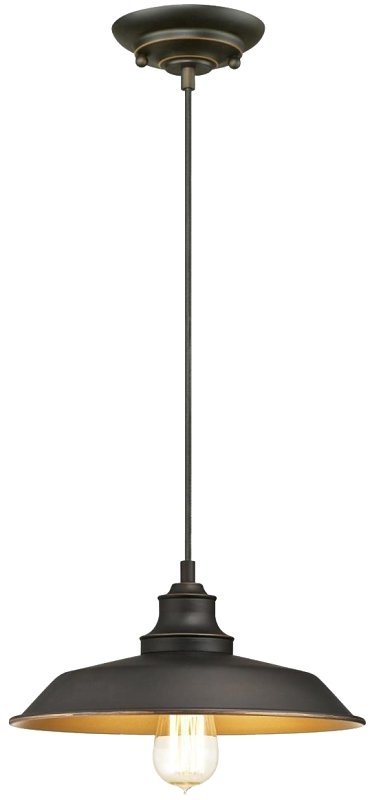 PENDANT ORB W/MTLLC BZ INT 1LT