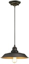 PENDANT ORB W/MTLLC BZ INT 1LT