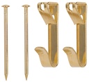 PICTURE HANGER 100LB POL BRASS