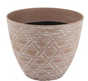 PLANTER ARBSQUE RSN WHT 12.5IN