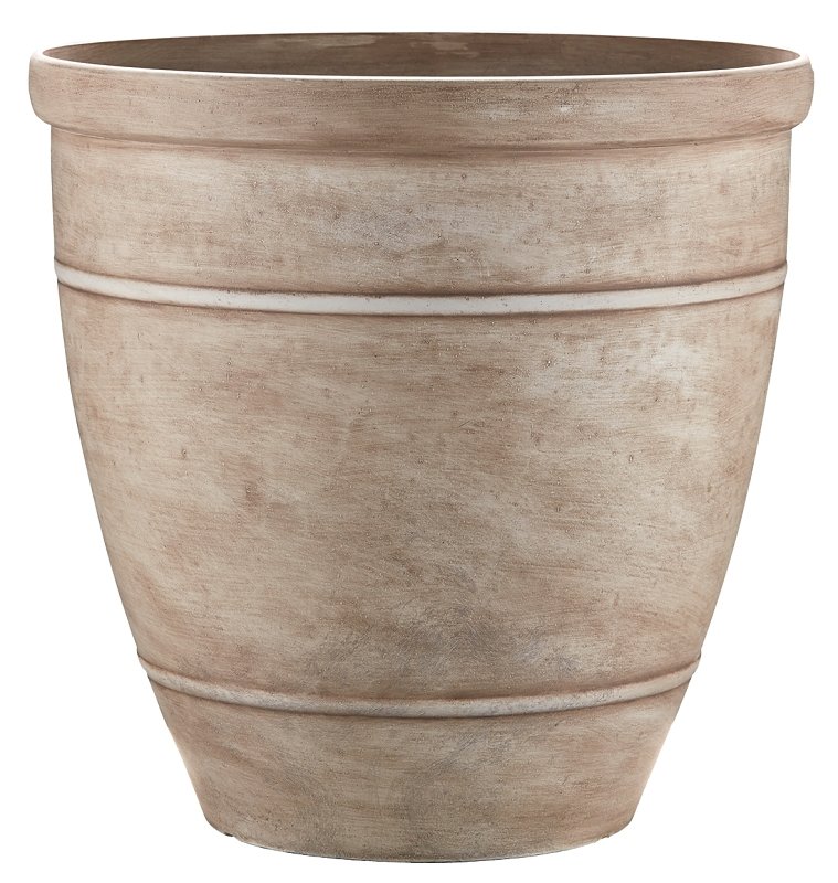 [8001208] PLANTER WRIGHT RUB WHTSTN 18IN
